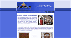 Desktop Screenshot of crownlumberandsupply.com